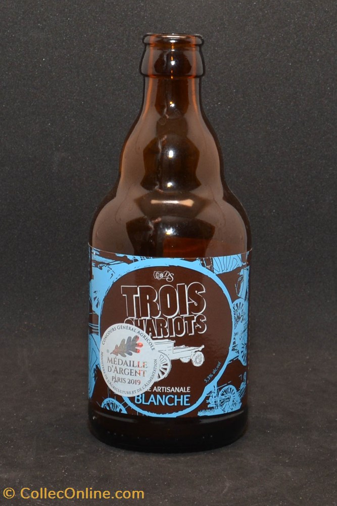 Trois chariots - Blanche - FR - 5,3% - 33cl art de table argenterie bistrot alimentation bouteille trois chariots blanche fr 5 3 33cl