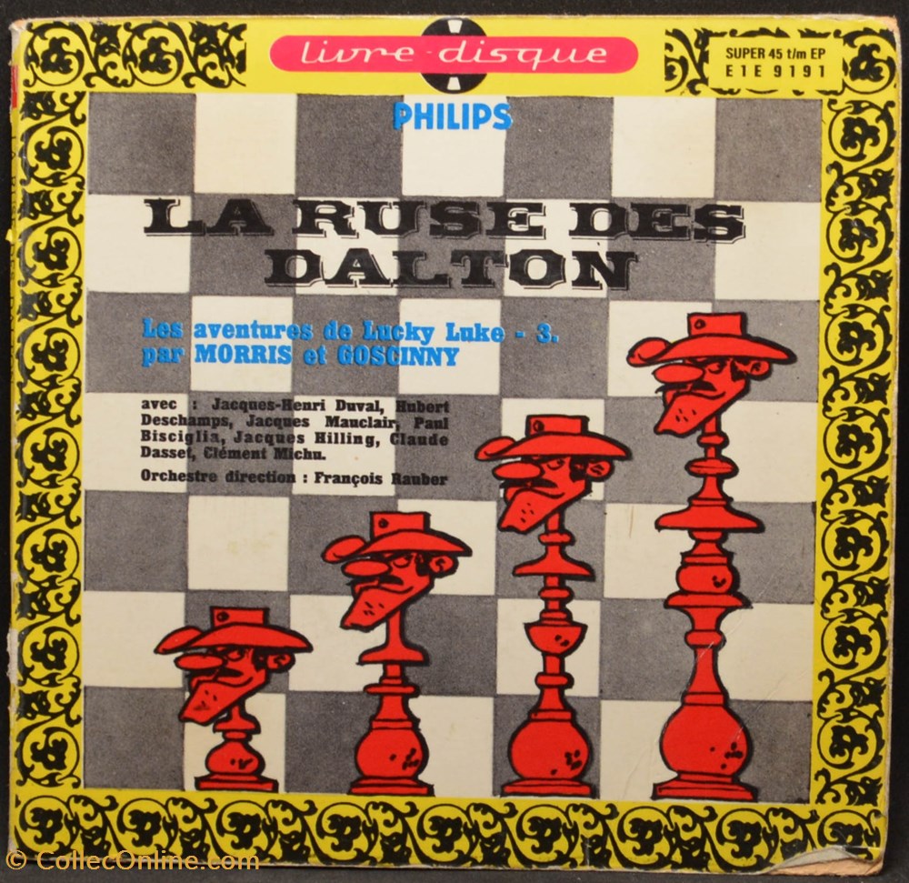 Vinyl - 45 tours - 1966 - Lucky Luke - La ruse des Dalton musique instruments disques vinyles vinyl 45 tours 1966 lucky luke la ruse des dalton