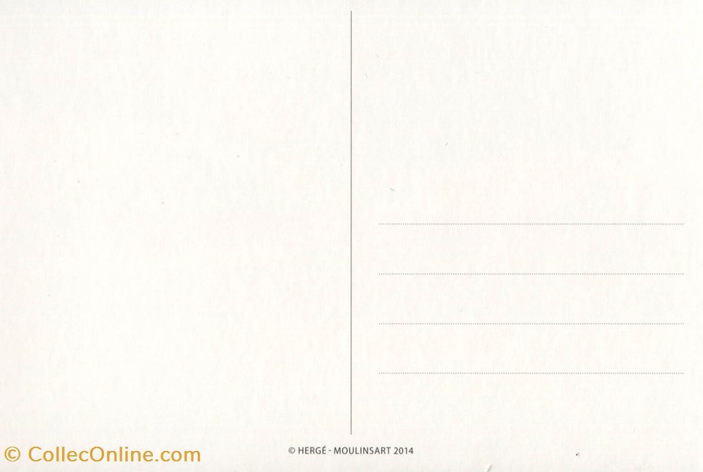 Carte - Moulinsart - 2014 - 10x15 - Carte n°1 postale carte moulinsart 2014 10x15 carte n 1