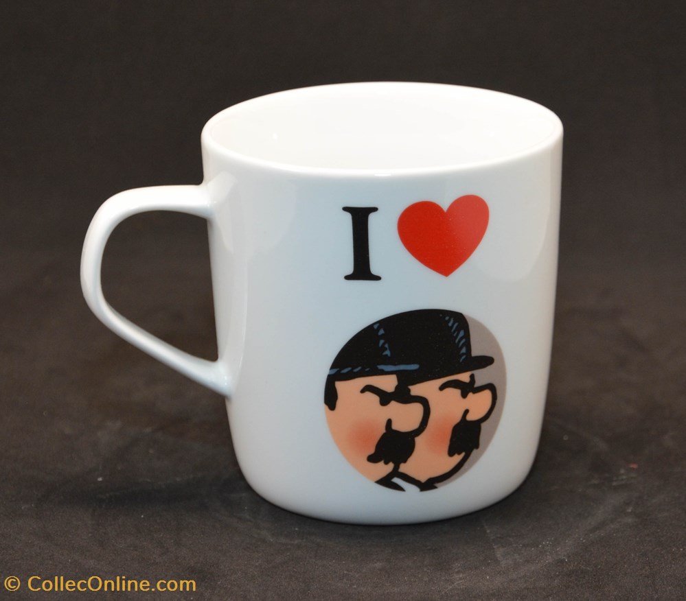 Série "I love" - Mug - Moulinsart - Dupond et Dupont 2 de la table argenterie service the cafe tass serie i love mug moulinsart dupond et dupont
