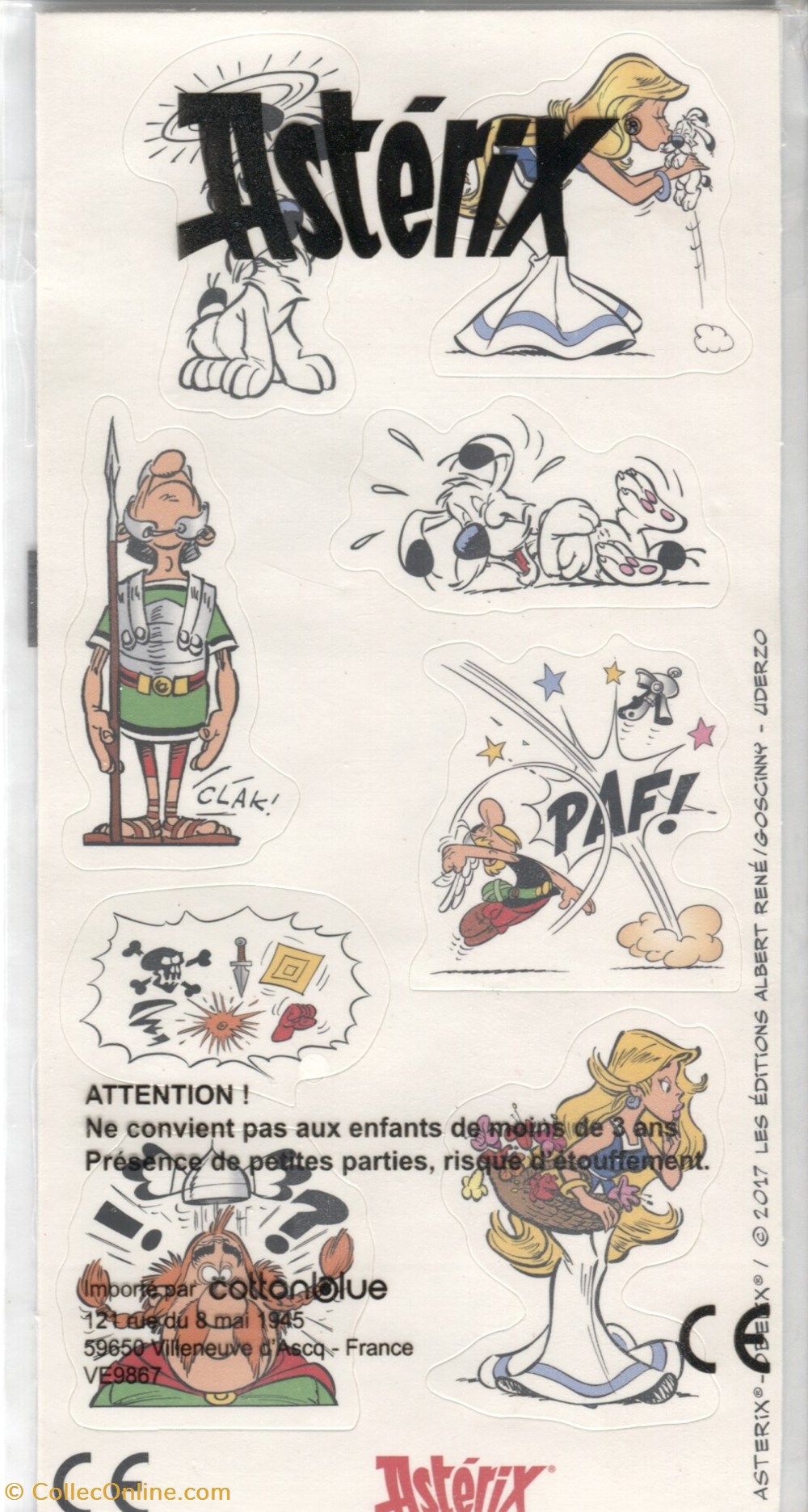 Autocollant - Planche de 8 stickers - 2017 - 75x160mm divers autocollant planche de 8 stickers 2017 75x160mm