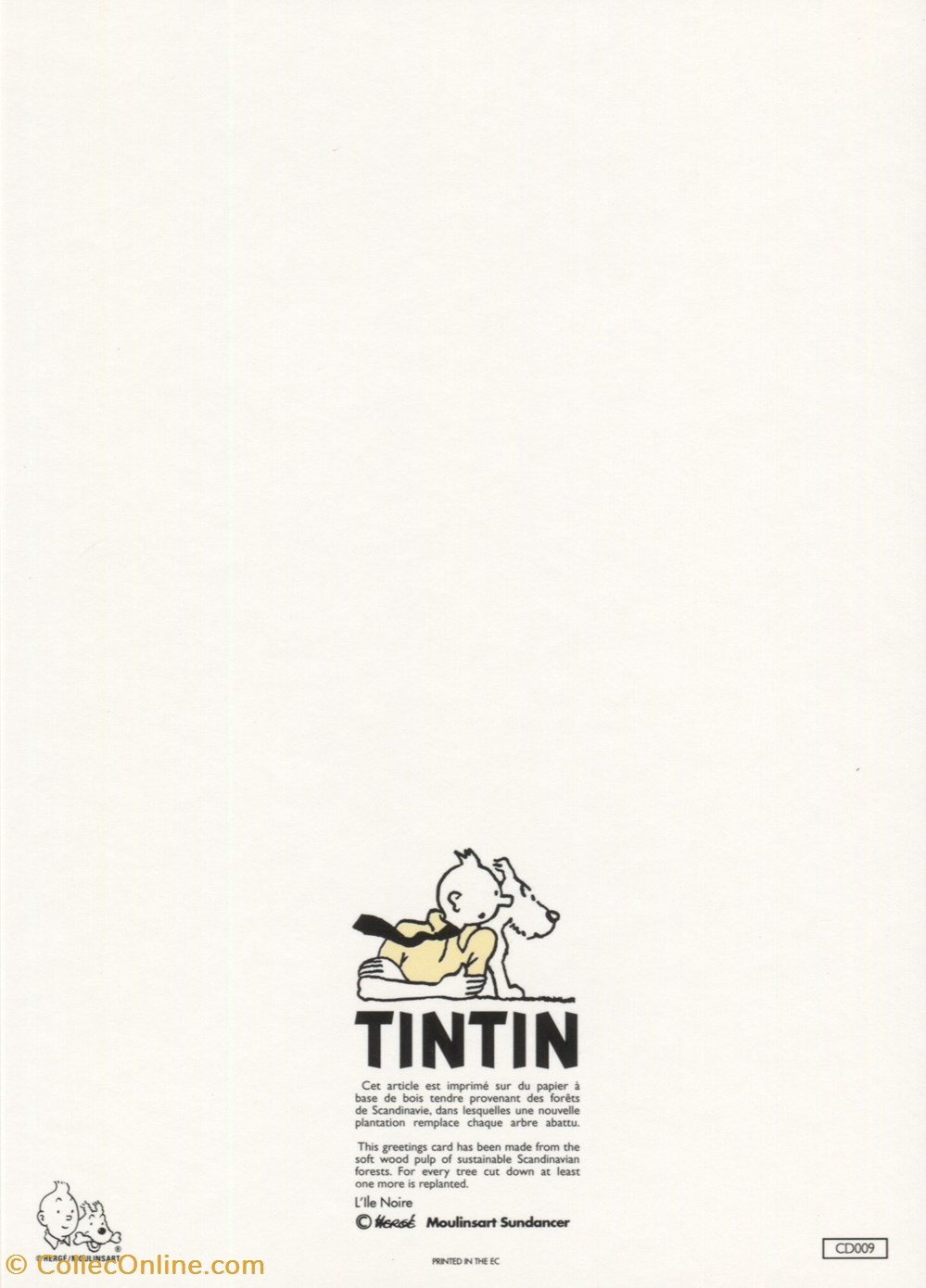cartes postales carte moulinsart 12x17 double cd009