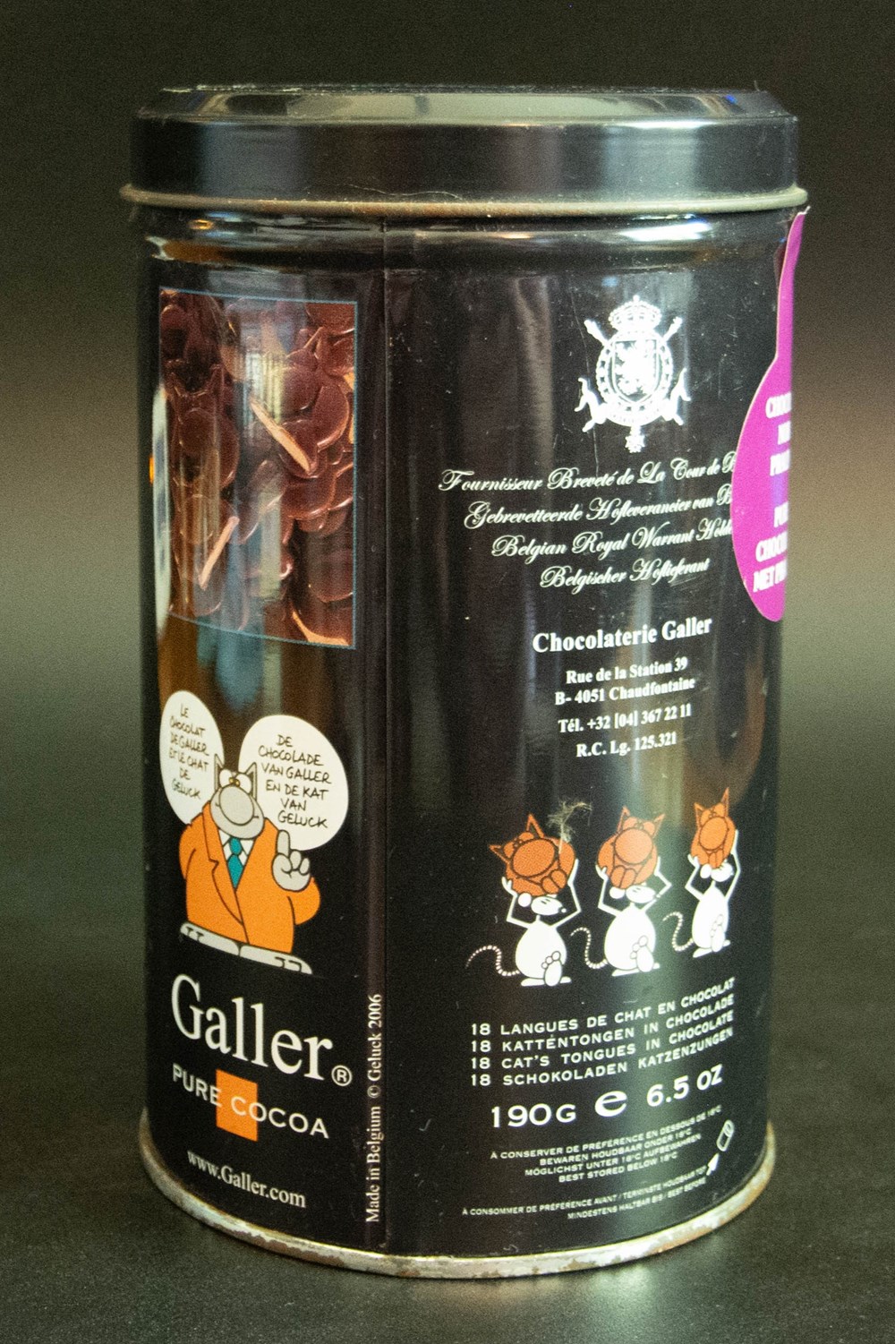 divers boite metal galler cacao