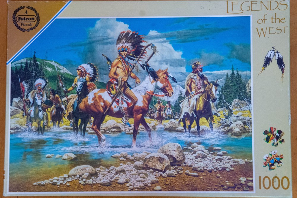 Indien - Falcon - 1000 pièces - Legends of the west jeux de societe jouets casse tete puzzle indien falcon 1000 pieces legends of the west
