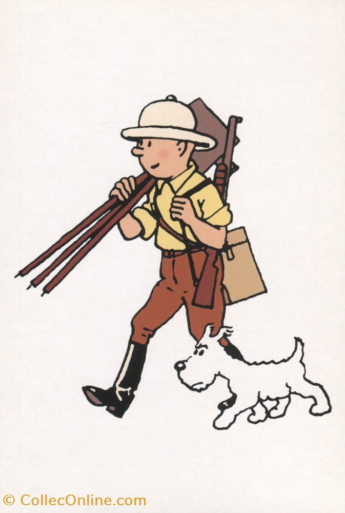 Carte - Moulinsart - 10x15 - Tintin au Congo (093) postale carte moulinsart 10x15 tintin au congo 093