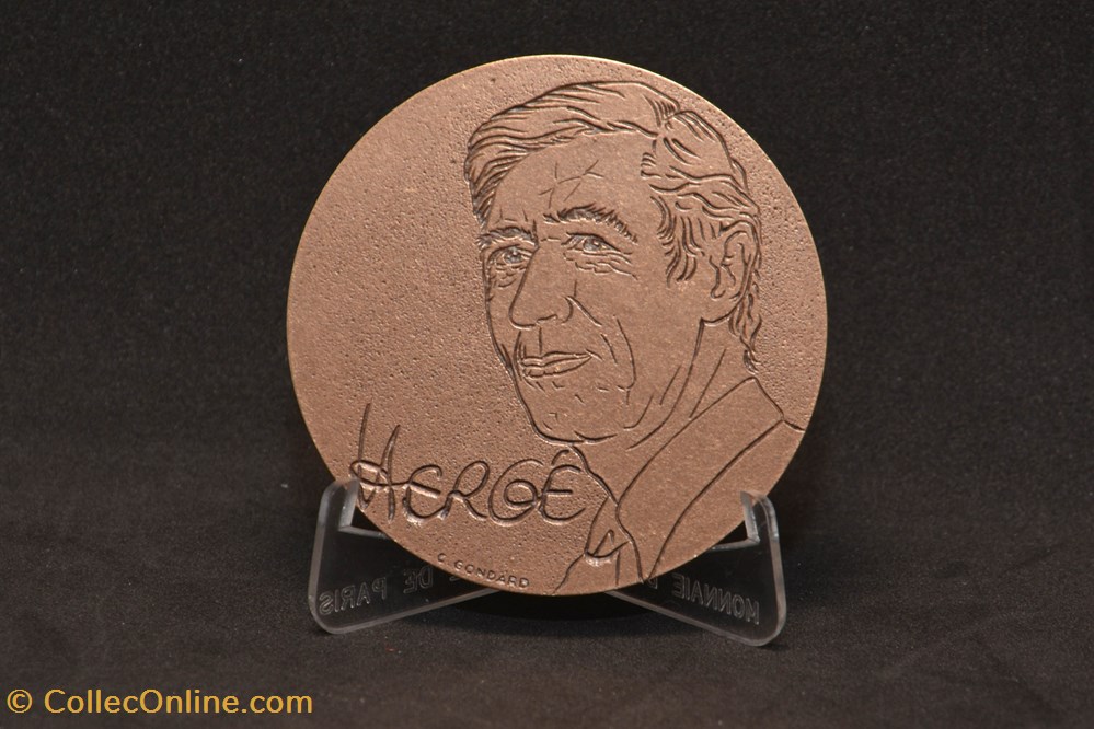 Monnaie de Paris - 1979 - Médaille hommage à Hergé diver porte cle monnaie de paris 1979 medaille hommage a herge