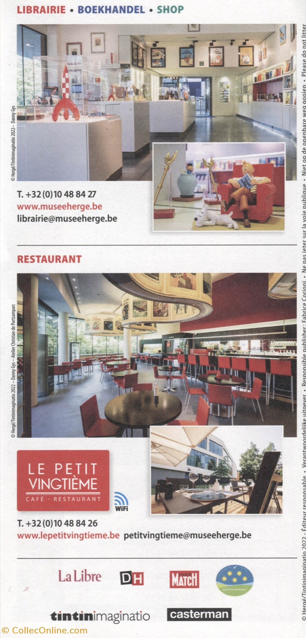 documents anciens tickets d entree musee herge brochure fr nl en 2022