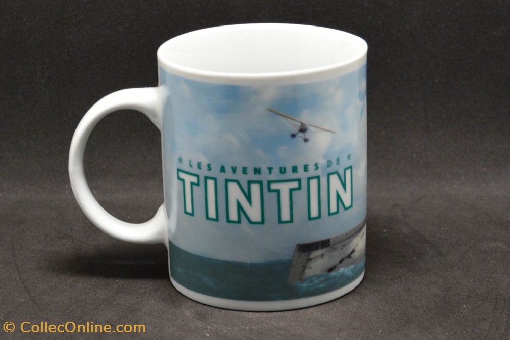 Série "Les aventures de Tintin" - 2011 - Mug - Tintin et Haddock sur un radeau 3 art la table argenterie service the cafe tasses mugs serie les aventures de tintin 2011 mug tintin et haddock sur un radeau