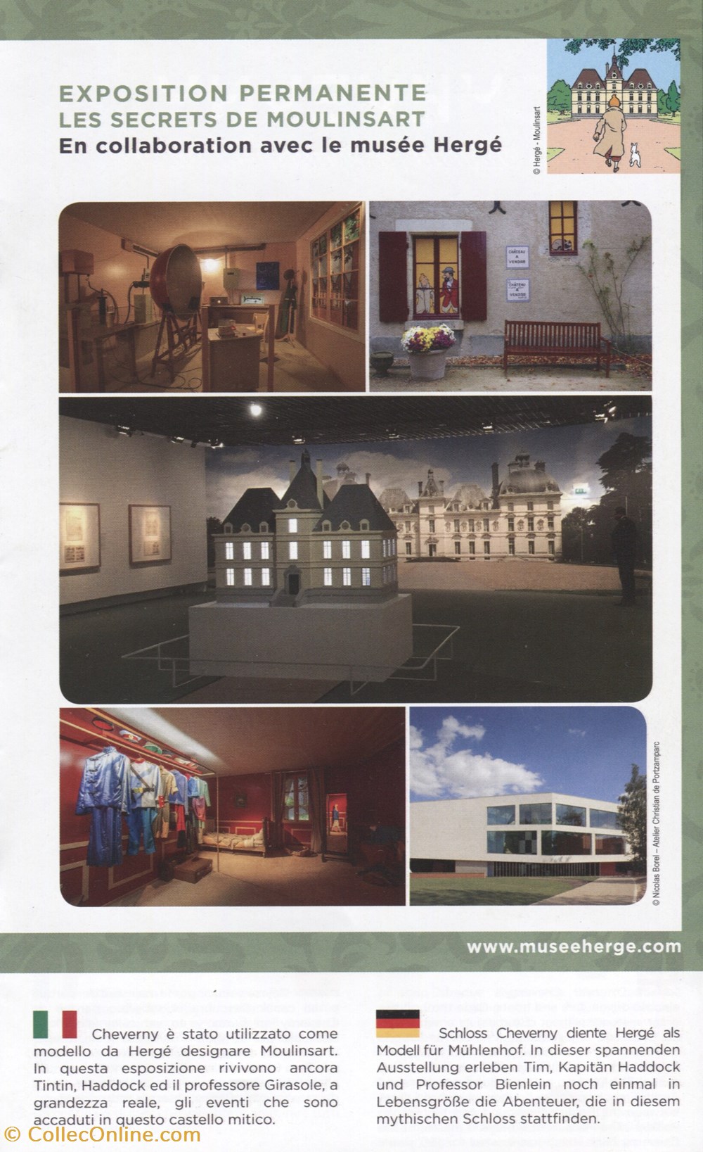 documents anciens tickets d entree cheverny brochure 1