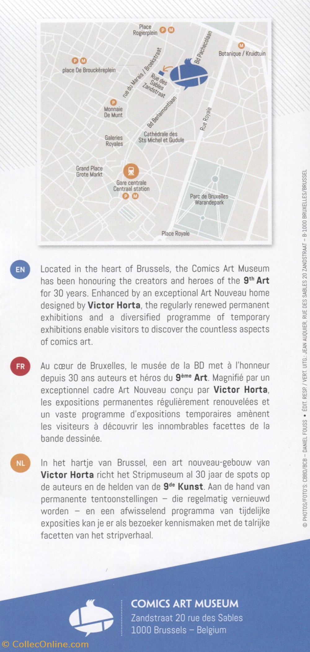 Musée de la BD - Bruxelles - Flyer documents anciens tickets entree musee de la bd bruxelles flyer