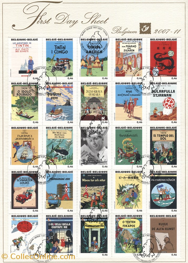 Belgique - Notice 1er jour - 2007 - 25*0,46€ timbre belgique notice 1er jour 2007 25 0 46