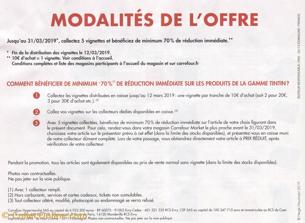 Carrefour Market - 2019 - Brochure 2 vieux papier ticket d entree carrefour market 2019 brochure