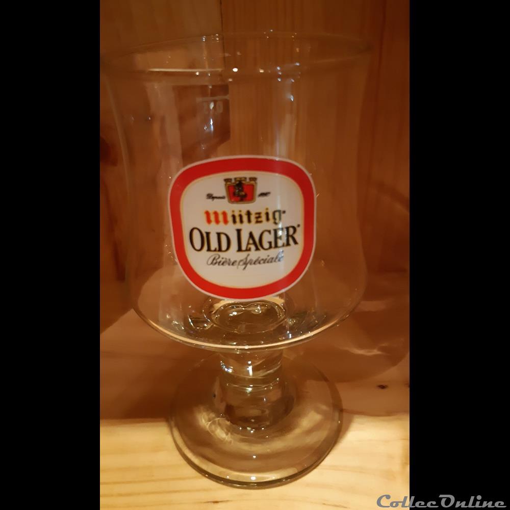 Mützig - Old Lager - 01 art de table argenterie bistrot alimentation verre mutzig old lager 01