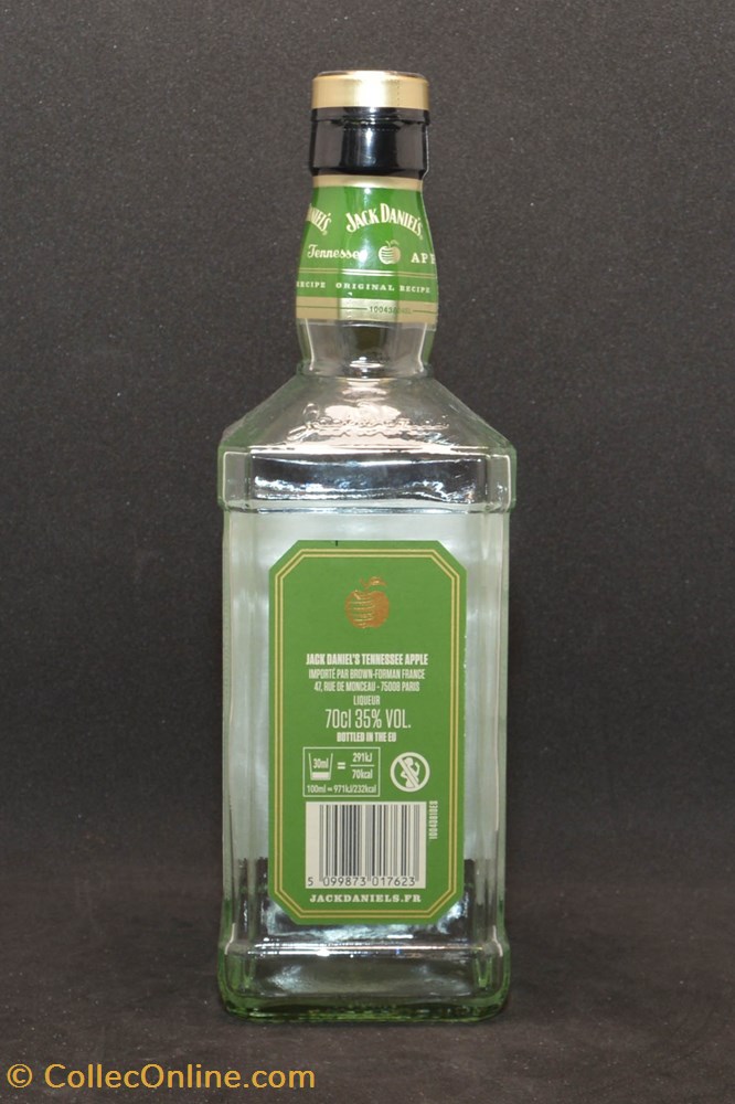 art de la table argenterie bistrot alimentation bouteille jack danies apple 70cl