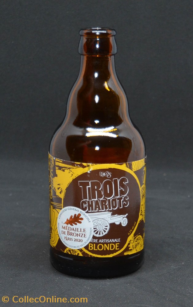 Trois chariots - Blonde - FR - 6,2% - 33cl art la table argenterie bistrot alimentation bouteille trois chariots blonde fr 6 2 33cl