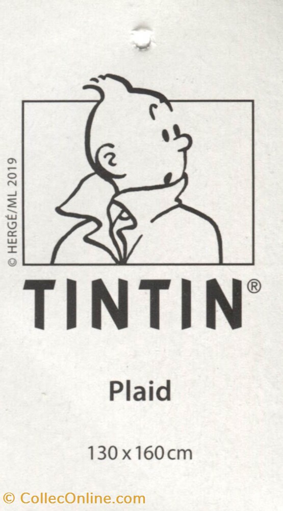 Tintin - 2019 - Plaid 130x160cm - Rouge hermès vieux papier etiquette tintin 2019 plaid 130x160cm rouge hermes