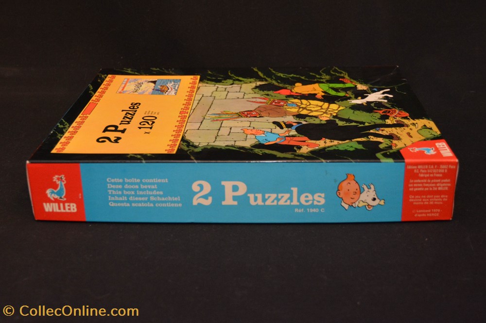 Willeb - 1979 - 2x120 pièces - Le temple du soleil - L'île noire 5 jeux jouet puzzle willeb 1979 2x120 pieces le temple du soleil ile noire