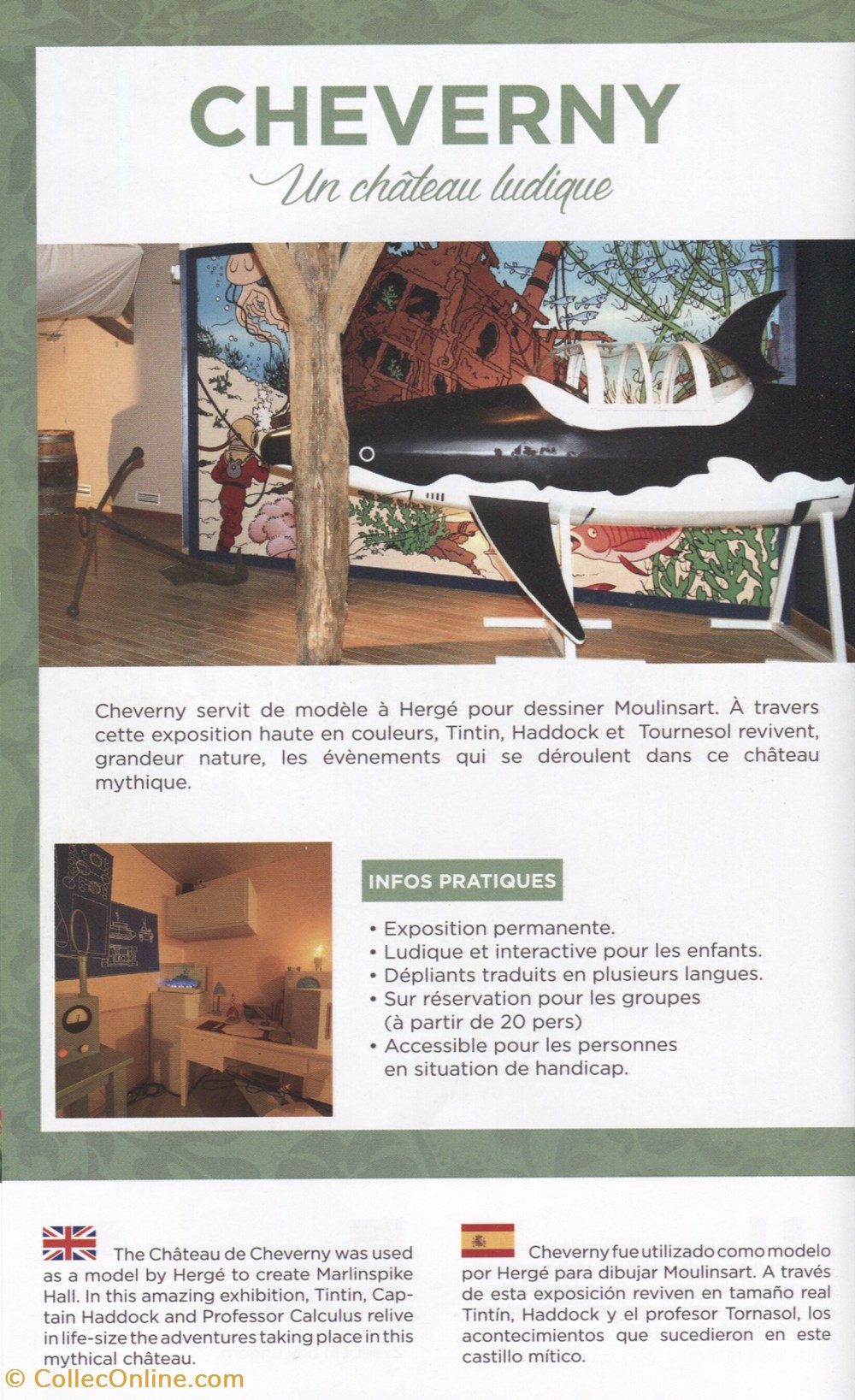 documents anciens tickets d entree cheverny brochure 1