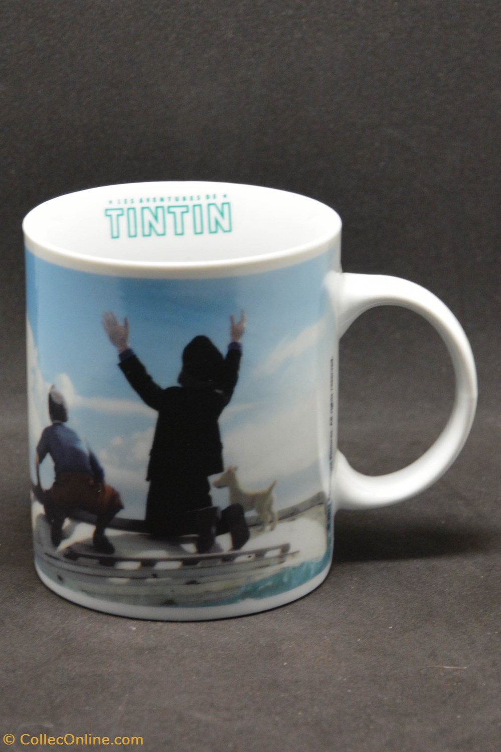 Série "Les aventures de Tintin" - 2011 - Mug - Tintin et Haddock sur un radeau art la table argenterie service the cafe tasses mugs serie les aventures de tintin 2011 mug tintin et haddock sur un radeau
