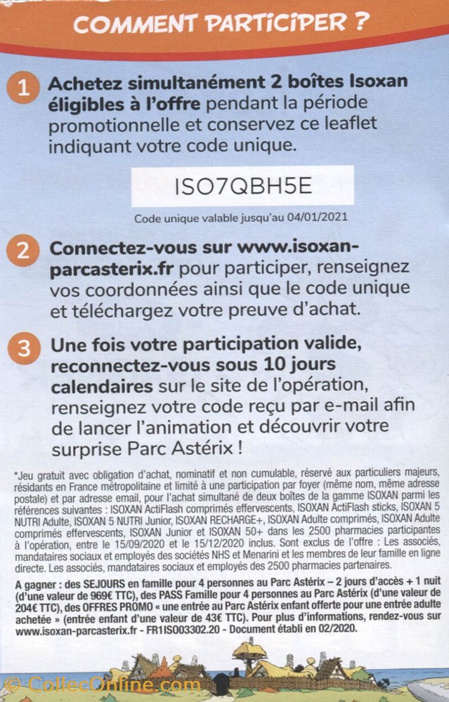 Isoxan - Flyer Jeu concours 2020 vieux papier publicite isoxan flyer jeu concours 2020