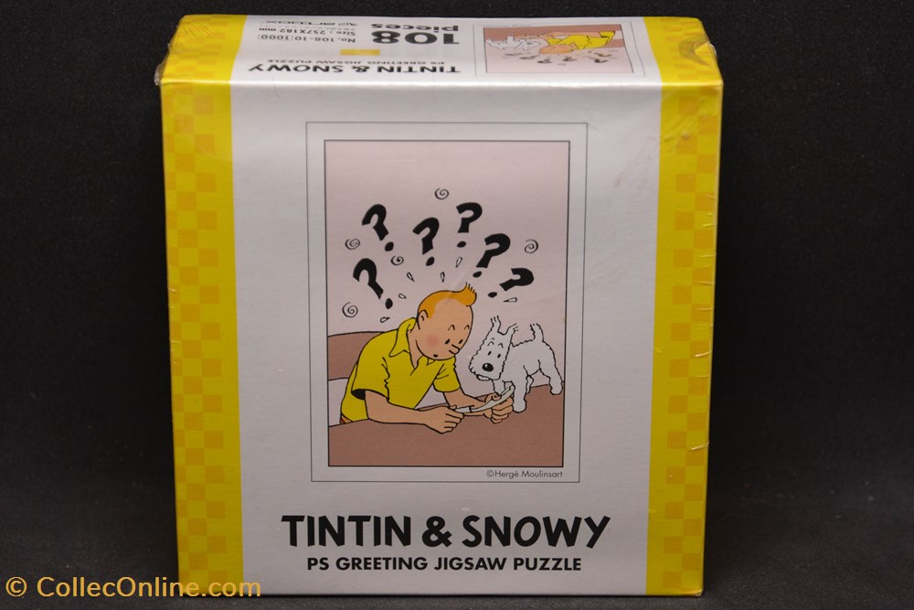 ArtBox - Japon - Années 90 - 108 pièces - Tintin & Snowy - Jaune jeux jouets puzzle artbox japon annees 90 108 pieces tintin snowy jaune