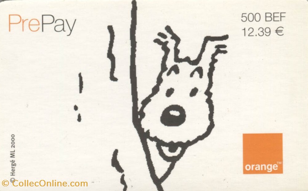 diver telecarte belgique 2000 12 39 orange milou