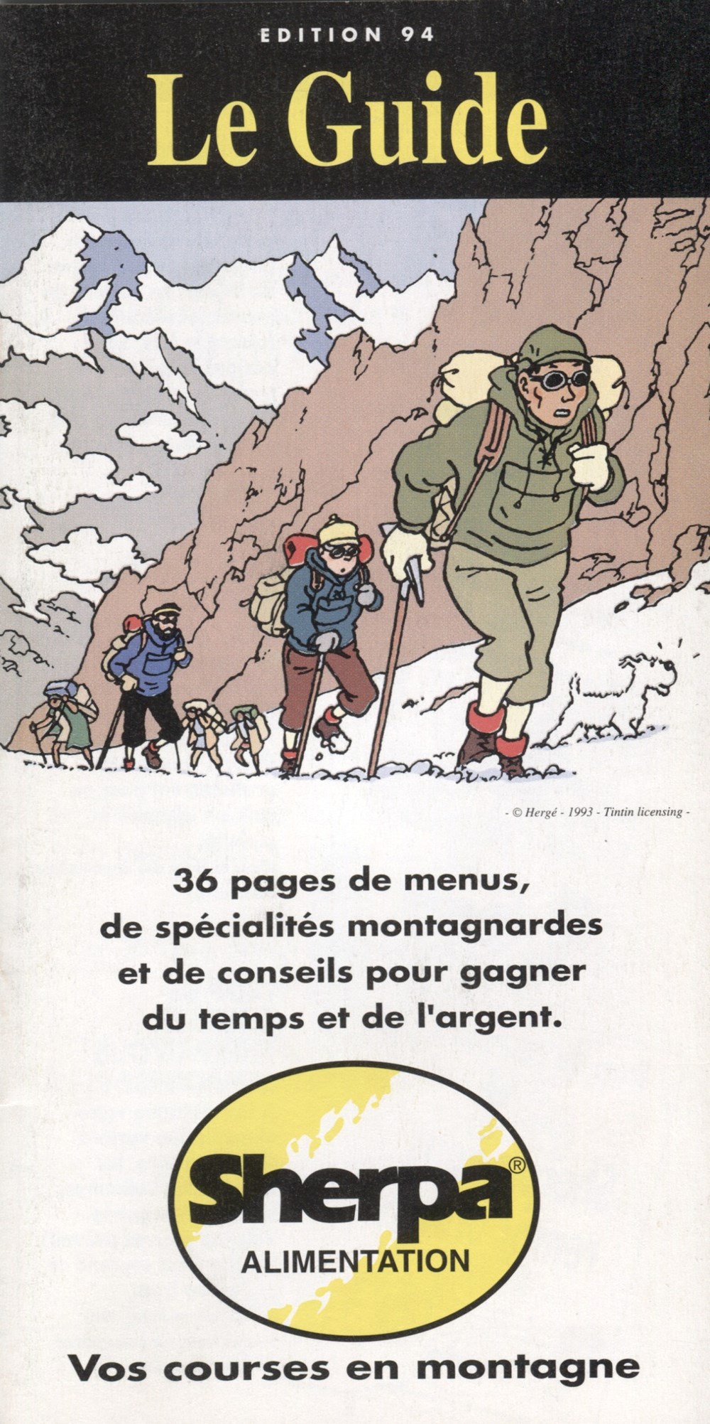 documents anciens tickets entree guide sherpa 1994