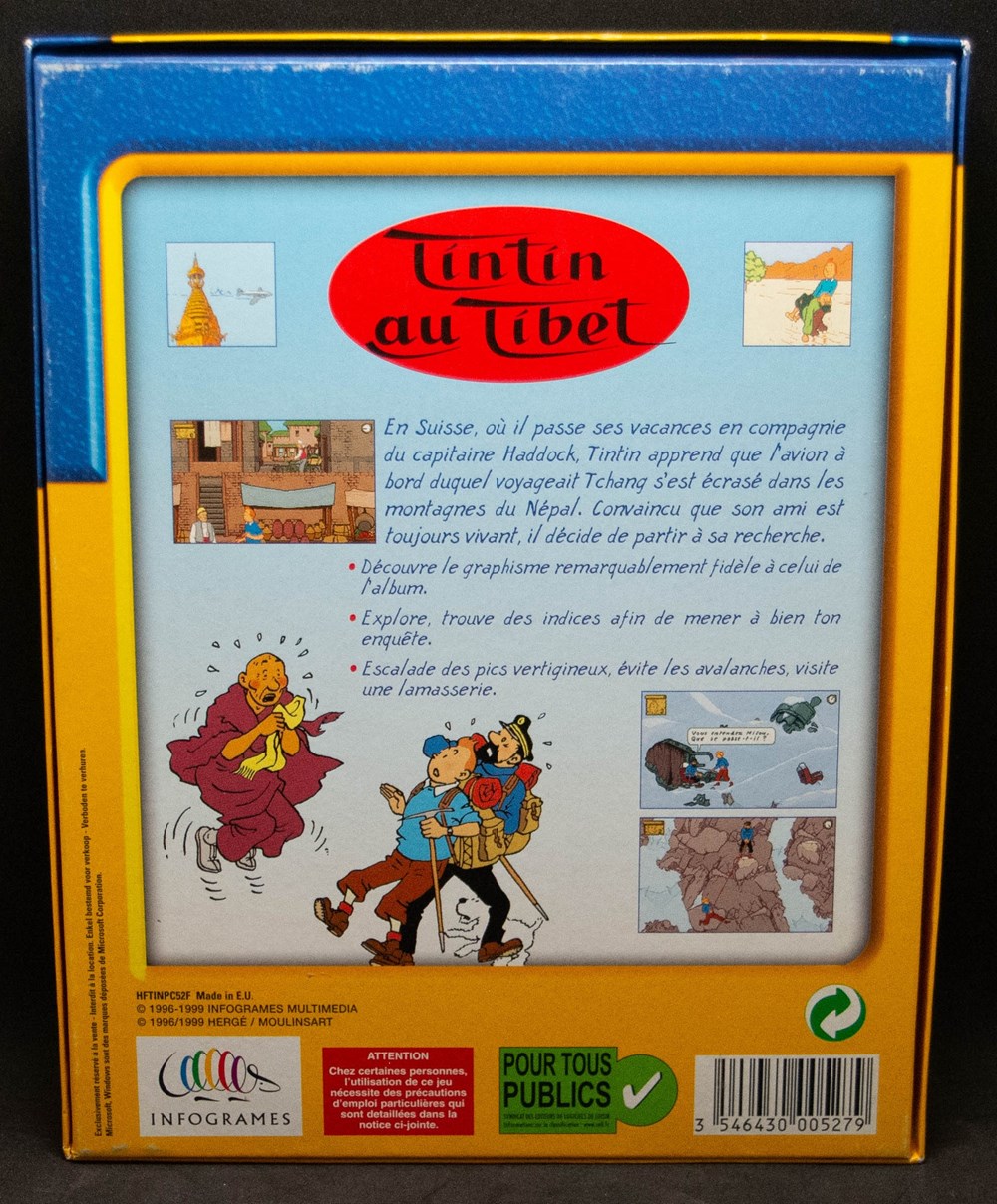 Jeux PC - Tintin au Tibet de societe jouets jeux pc tintin au tibet