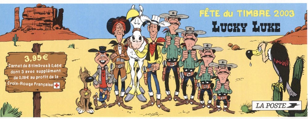 timbres france 1er carnet neuf 2003 fete du timbre lucky luke