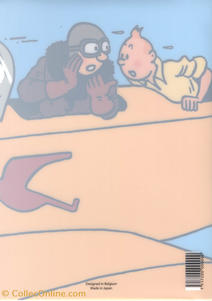 vieux papier autre pochette souple tintin en avion