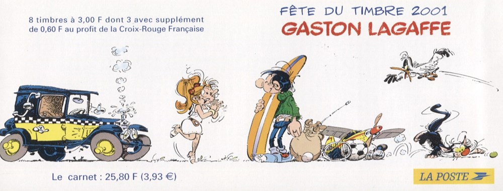 timbres france 1er bloc neuf 2001 0 46 fete du timbre gaston lagaffe