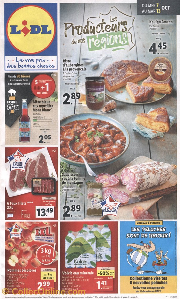 vieux papier publicite lidl catalogue 07 10 au 13 10 2020 operation peluche 2020