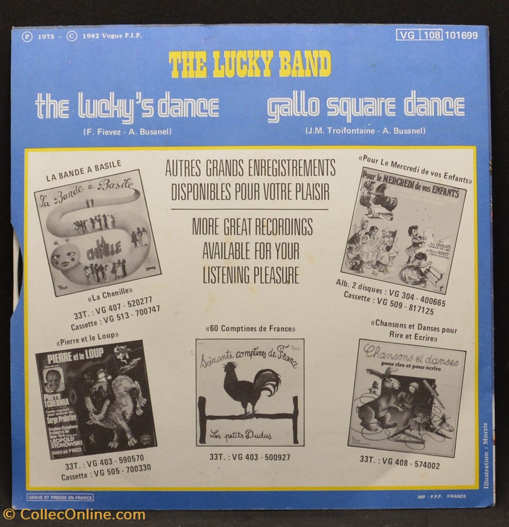 musique instruments disques vinyles vinyl 45 tours 1975 the lucky band the lucky s dance