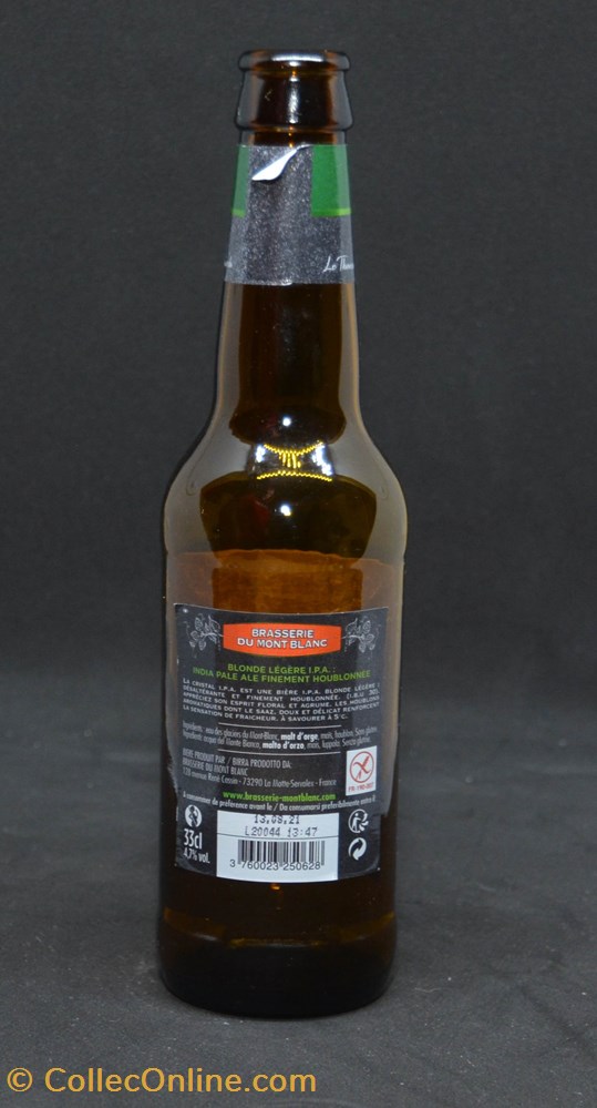 Brasserie du Mont Blanc - Cristal - IPA - FR - 4,7% - 33cl art de table argenterie bistrot alimentation bouteille brasserie du mont blanc cristal ipa fr 4 7 33cl