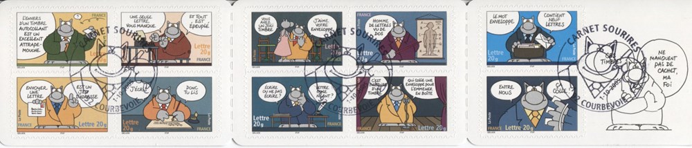timbres france 1er bloc neuf 2005 20g le chat sourires