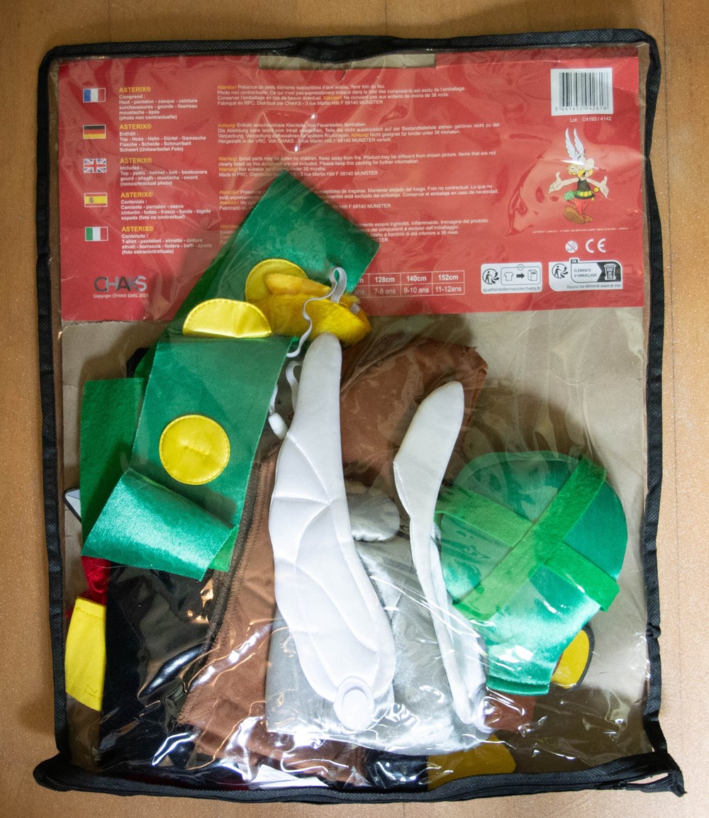 vetements et accessoires panoplie asterix 2023 140 cm
