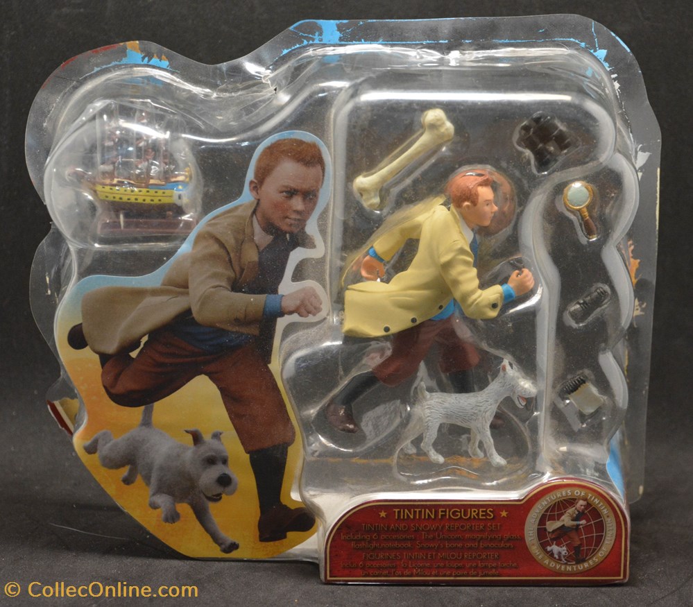 Plastoy - 2011 - Tintin et 6 accessoires figurines plastoy 2011 tintin et 6 accessoires