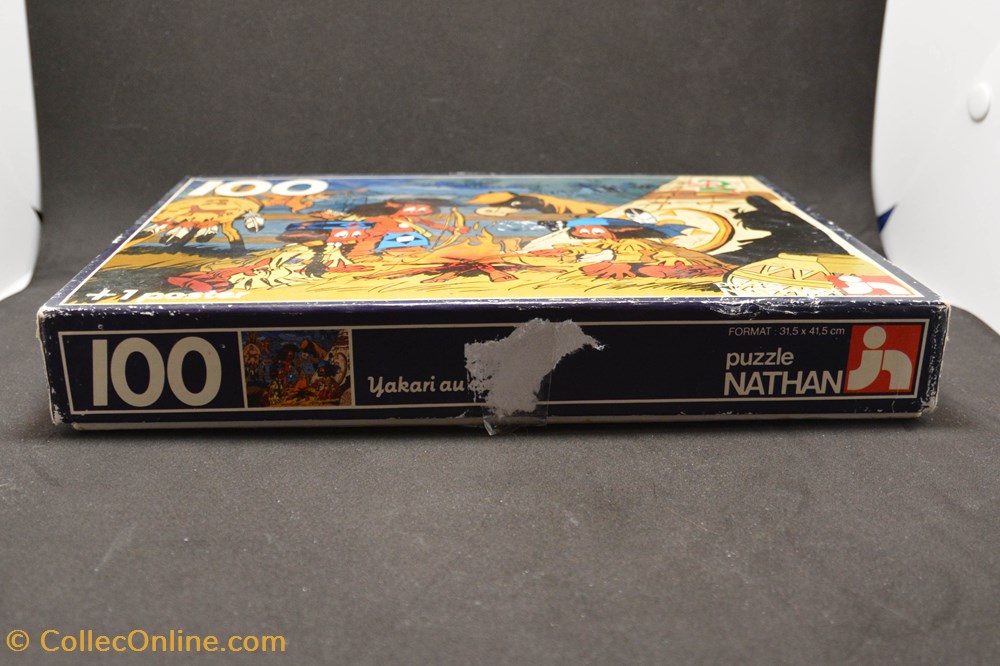 jeux de societe jouets casse tete puzzle yakari nathan 100 pieces 1984 yakari au camp