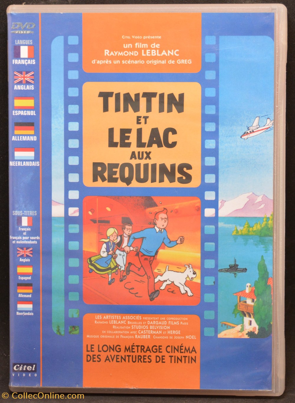 DVD - 2000 - Citel - Tintin et le lac aux requins divers film blu ray dvd 2000 citel tintin et le lac aux requins