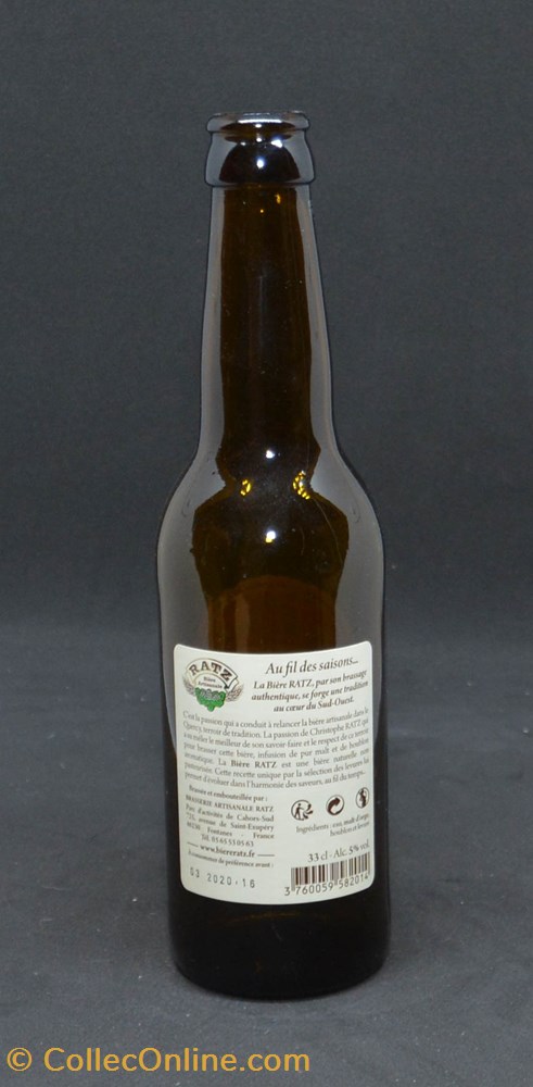 Ratz - Ambrée - FR - 5% - 33cl art de la table argenterie bistrot alimentation bouteille ratz ambree fr 5 33cl