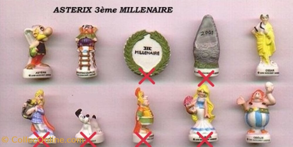 2000 - Série "3éme millénaire" divers feves 2000 serie 3eme millenaire