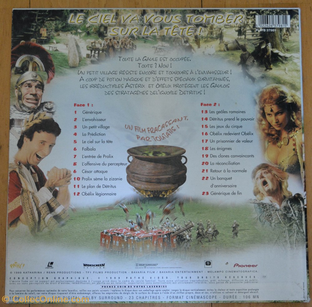 Laser Disc - 1999 - Astérix & Obélix contre César divers film dvd blu ray laser disc 1999 asterix obelix contre cesar