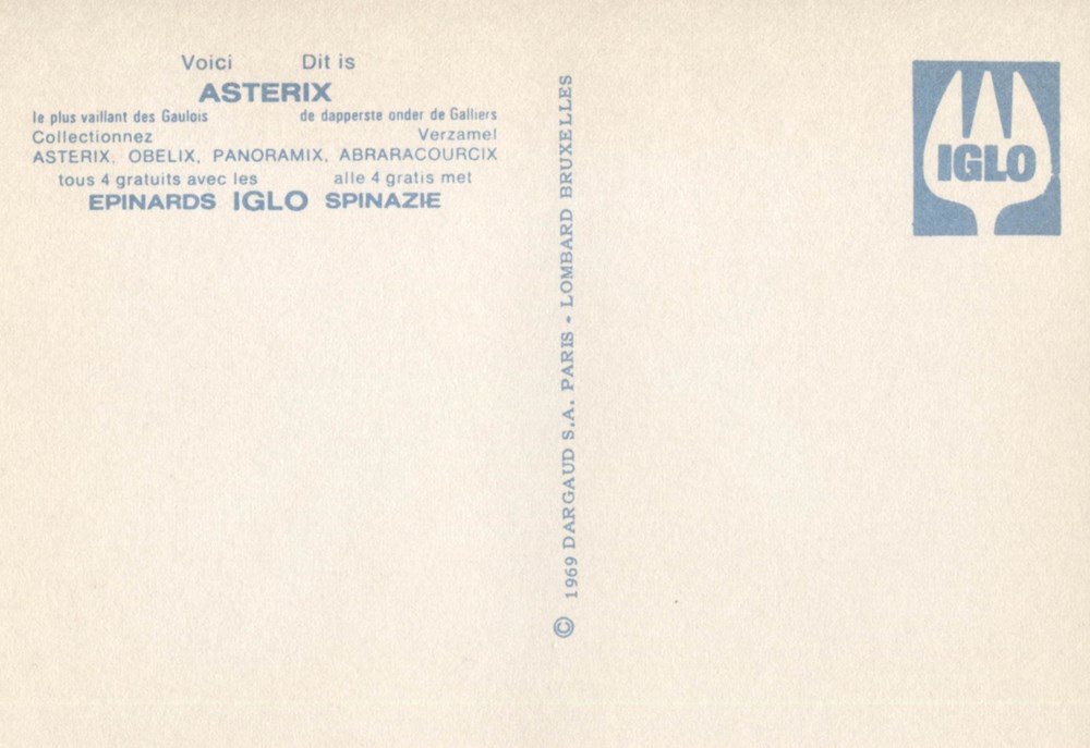 Carte - 10x15 - 1967 - IGLO - Astérix cartes postales carte 10x15 1967 iglo asterix