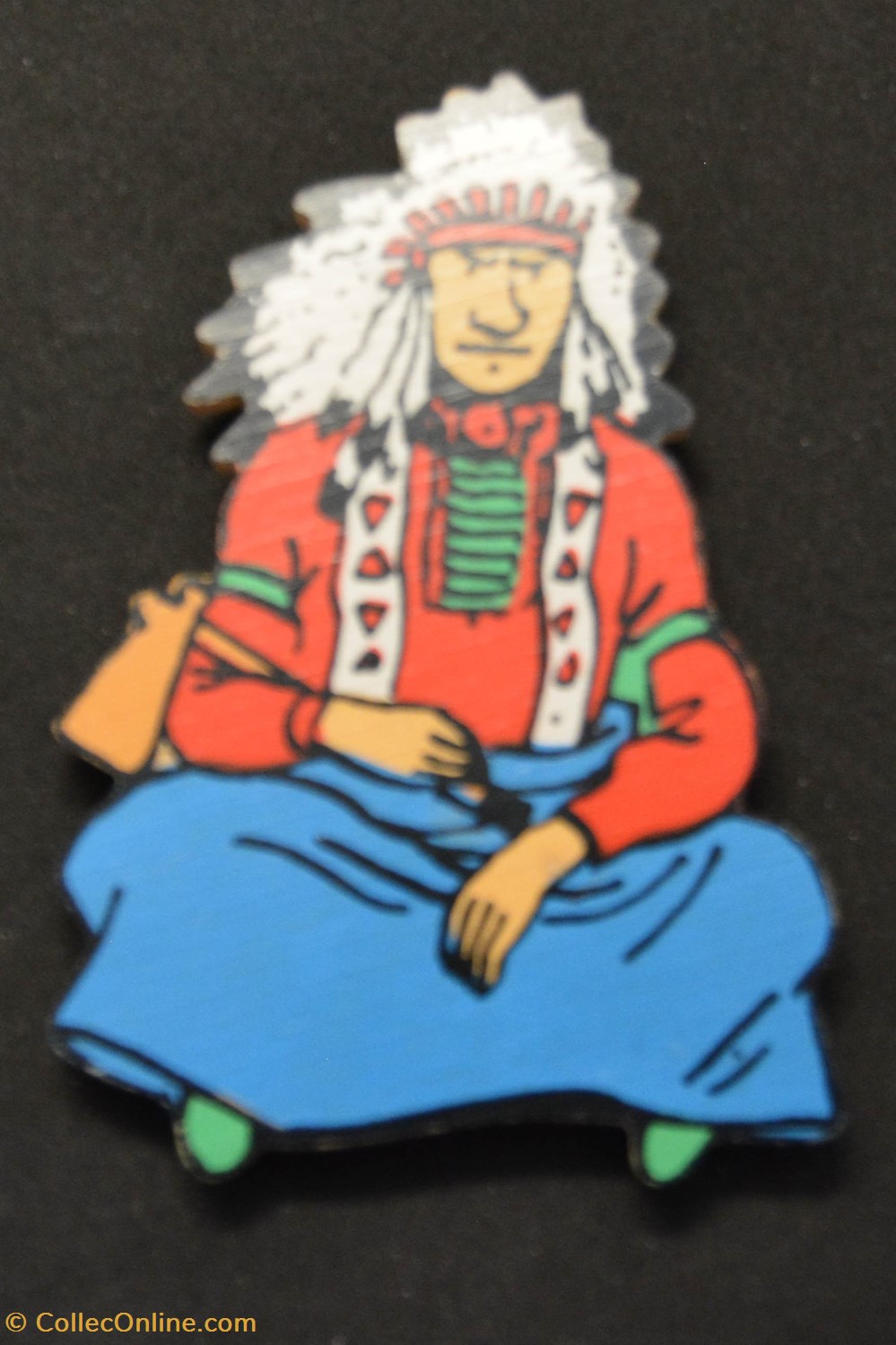 Magnet - 1990 - Série Cow-boys - Chef indien divers decorations magnets autocollants magnet 1990 serie cow boys chef indien