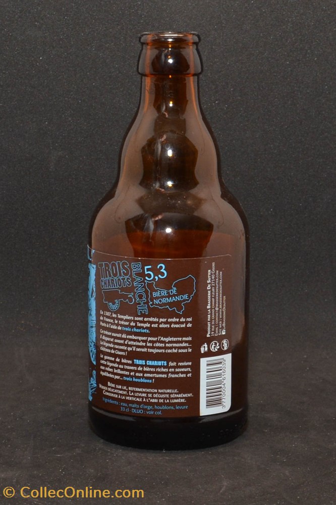 Trois chariots - Blanche - FR - 5,3% - 33cl art de table argenterie bistrot alimentation bouteille trois chariots blanche fr 5 3 33cl