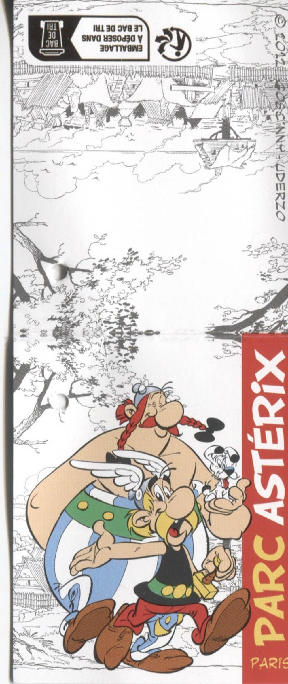 documents anciens publicites etiquette parc asterix 2023 etiquette vetement