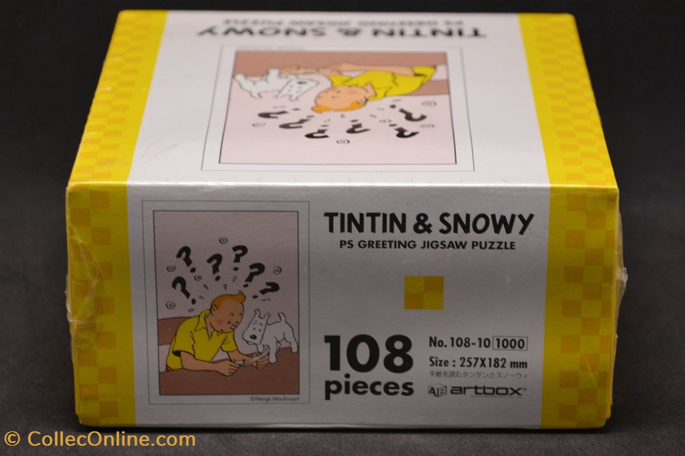 ArtBox - Japon - Années 90 - 108 pièces - Tintin & Snowy - Jaune 4 jeux jouets puzzle artbox japon annees 90 108 pieces tintin snowy jaune