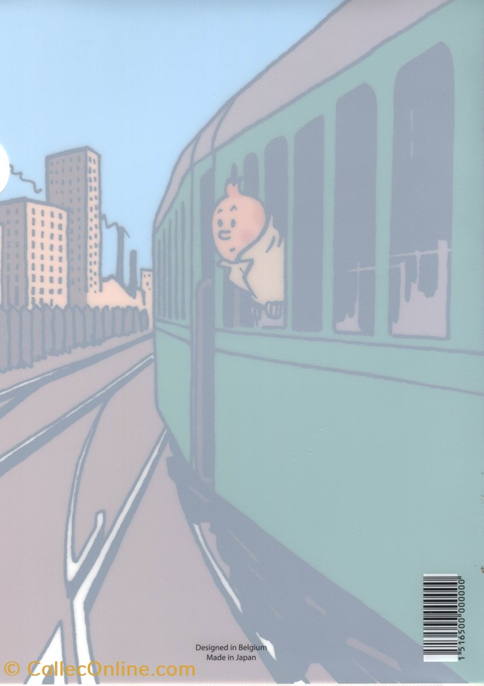 Pochette souple - Tintin en train vieux papier autre pochette souple tintin en train