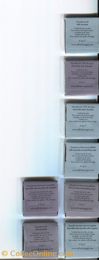 Chocolat Jeff de Bruges - 8 sortes objets publicitaires chocolat jeff de bruges 8 sortes