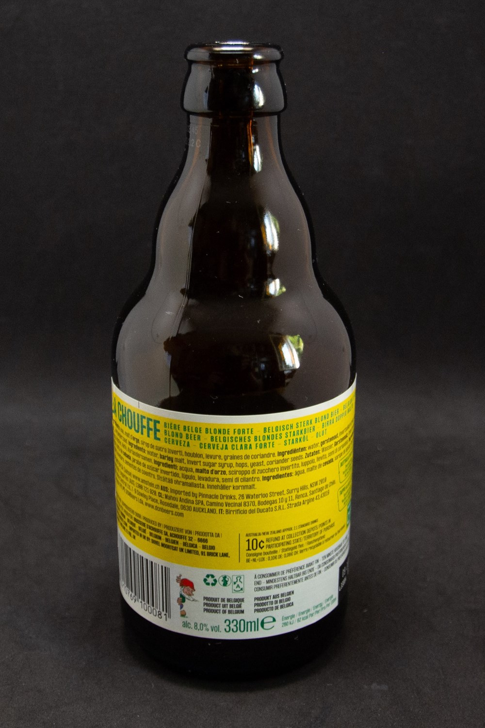 art table argenterie bistrot alimentation bouteilles la chouffe blonde be 8 33cl
